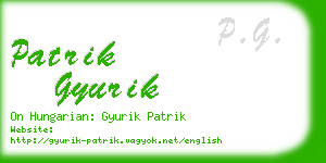 patrik gyurik business card